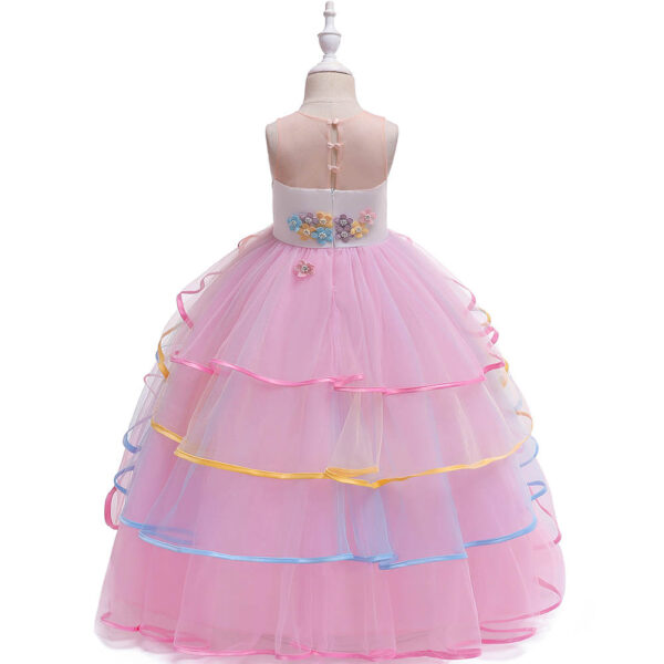 Unicorn Princess Long Maxi Gown for Girl Birthday