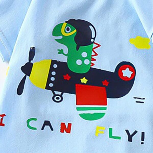 Half Sleeves Aeroplane Flying Dress for Baby Boys