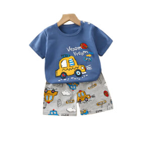 Vroom Vroom Car Printed Outfit for Baby Boys