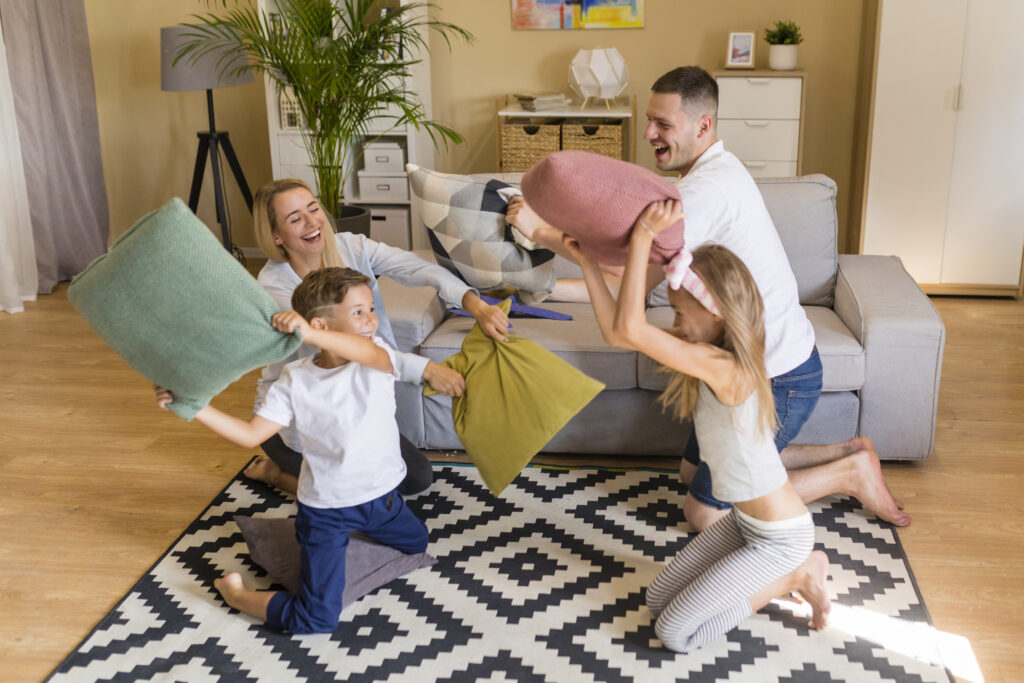 family having fun together