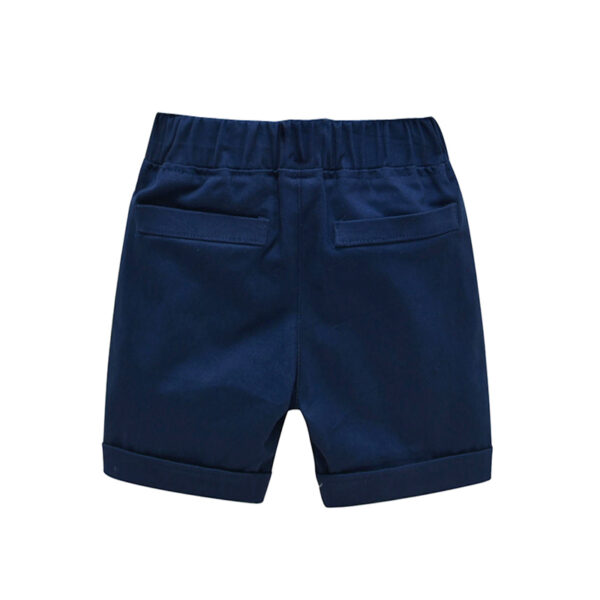 CosmicKolors Stylish Gentleman Blue Colour Half Sleeves Shirt and Suspender Style Shorts Set in Formal Clothing Set,for Baby Boys - Image 4