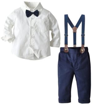 Cosmic Kolors White Shirt With Navy Blue Pant Fashions Dress