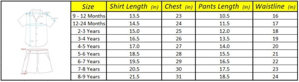 Sizes Charts